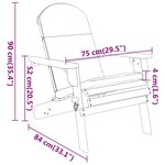 vidaXL Ensemble de salon de jardin Adirondack 5 Pièces bois acacia solide