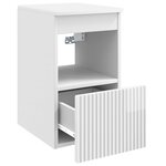 vidaXL Armoire de salle de bain Blanc brillant 30 x 41 x 50 cm