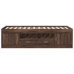 vidaXL Lit de jour avec tiroirs sans matelas chêne marron 100x200 cm
