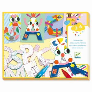 Djeco DJ08998 - Créer avec des formes - Un monde à créer lettres