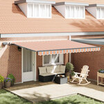 vidaXL Auvent Rétractable Multicolore 450 ×350 cm tissu