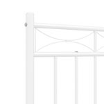 vidaXL Cadre de lit métal avec tête de lit/pied de lit blanc 120x190cm