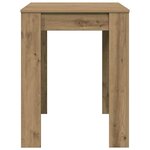 vidaXL Table à manger chêne artisanal 120x60x76 cm bois d'ingénierie