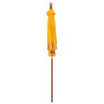 vidaXL Parasol balinais Jaune (180-190) x 260 cm Coton et bois massif
