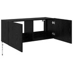 vidaXL Meuble TV mural Chêne noir 100 x 35 x 41 cm Bois d'ingénierie