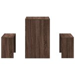 vidaXL Ensemble table à manger et bancs 3 Pièces bois d'ingénierie