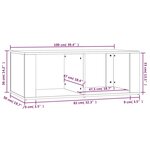vidaXL Table basse Noir 100x50x36 cm Bois d'ingénierie