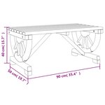 vidaXL Table basse de jardin 90x50x40 cm bois de sapin massif