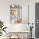 vidaXL Porte-manteau mural Montage mural Gris Béton 100 x 10 x 100 cm