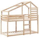 vidaXL Lit superposé sans matelas 90x200 cm bois de pin massif