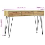 vidaXL Table console 120x35x76 cm Teck massif
