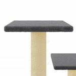 vidaXL Arbre à chat avec griffoirs en sisal Gris foncé 61 cm