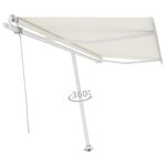 vidaXL Auvent automatique sur pied 400x300 cm Crème