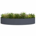 vidaXL Cache-pot de jardin Anthracite 120 x 120 x 20 cm