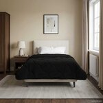 vidaXL Duvet d'hiver 140 x 220 cm Hiver Noir Respirant