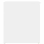 vidaXL Coffre de rangement Blanc 84x42x46 cm Bois d'ingénierie