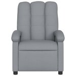 vidaXL Fauteuil de massage inclinable électrique gris clair tissu