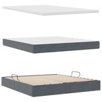 vidaXL Lit avec rangement et matelas Gris foncé 180 x 200 cm Velours