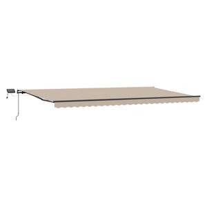 vidaXL Auvent Rétractable Beige 600 × 300 cm tissu