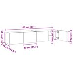 vidaXL Meubles TV muraux lumières LED 2 Pièces chêne sonoma 80x35x31 cm