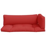 vidaXL Coussins de palette lot de 3 rouge tissu