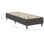 vidaXL Sommier à lattes de lit Gris foncé Tissu 100x200 cm