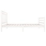 vidaXL Cadre de lit sans matelas blanc bois massif 90x200 cm