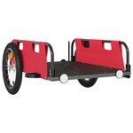vidaXL Remorque de vélo rouge tissu oxford et fer