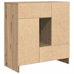vidaXL Buffet avec tiroirs et portes chêne artisanal 70 5x34x74 5 cm