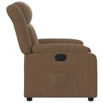 vidaXL Fauteuil inclinable Marron Tissu