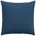 vidaXL Coussins de canapé 2 Pièces Bleu 60 x 60 cm tissu