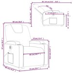 vidaXL Fauteuil inclinable de massage électrique Gris foncé Tissu