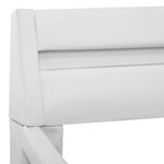vidaXL Cadre de lit avec LED Blanc Similicuir 140 x 200 cm