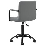 vidaXL Chaise pivotante de salle à manger Gris foncé Velours