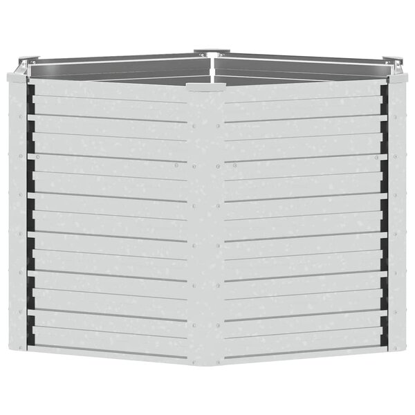 vidaXL Lit surélevé de jardin 129x77 cm Acier galvanisé Argenté