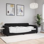 vidaXL Lit de repos noir 90x190 cm velours