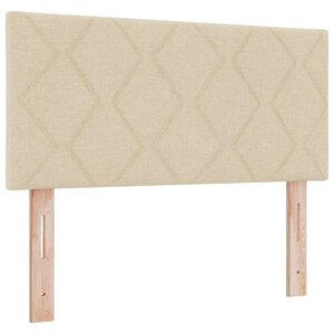 vidaXL Tête de lit avec des lumières à LED Réglable Crème 90 cm tissu
