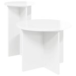 vidaXL Ensemble de tables d'appoint 2 pièces Blanc brillant