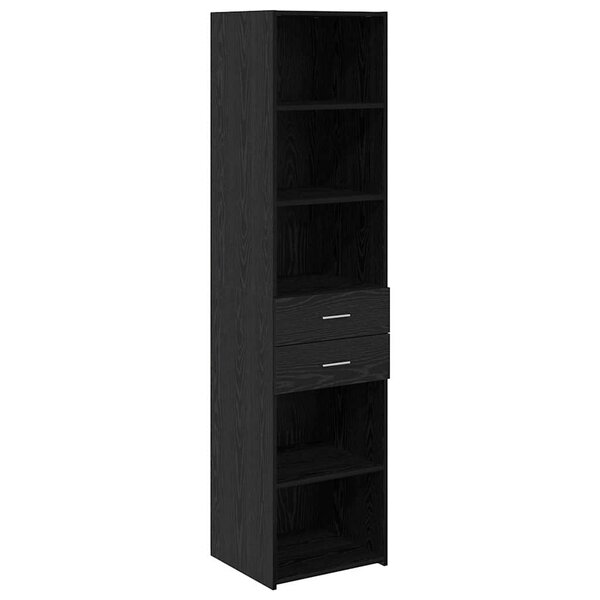 vidaXL Haut Armoire Chêne noir 45 x 42 5 x 185 cm Bois d'ingénierie