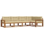vidaXL Ensemble de canapés d'extérieur 5 pc Naturel et Beige