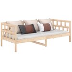 vidaXL Lit de jour sans matelas bois de pin massif 90x200 cm