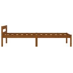 vidaXL Cadre de lit Marron miel Bois de pin massif 100x200 cm