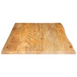 vidaXL Dessus de table à bord vivant 100x60x3 8cm bois massif manguier
