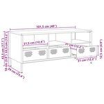 vidaXL Meuble TV rose 101 5x39x43 5 cm acier laminé à froid