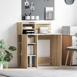 vidaXL Bureau avec rangement Chêne sonoma 90 x 48 x 101 5 cm