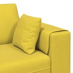 vidaXL Canapé en velours avec coussin Jaune 210 cm Velours