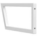 vidaXL Supports d'étagères pour lavabo 2 Pièces blanc trapèze acier