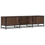vidaXL Meuble TV chêne marron 160x35x41 cm bois d'ingénierie et métal