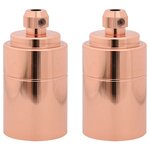 vidaXL Douilles de lampe 2 Pièces bronze or rose E27