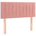 vidaXL Sommier à lattes de lit avec matelas et LED Rose 80x200 cm